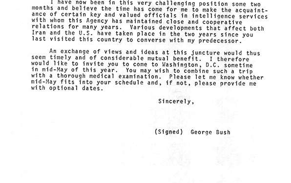 نامه رئیس «سیا» به رئیس «ساواک»