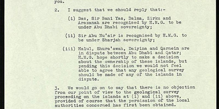 تلاش انگلیس برای تعیین تکلیف جزایر خلیج فارس